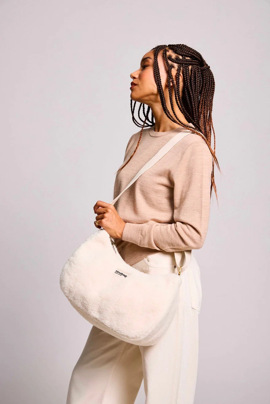 Sac bandoulière teddy ivoire