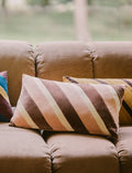 Coussin velours rayé 1