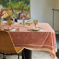 Nappe à fleurs terracotta 3