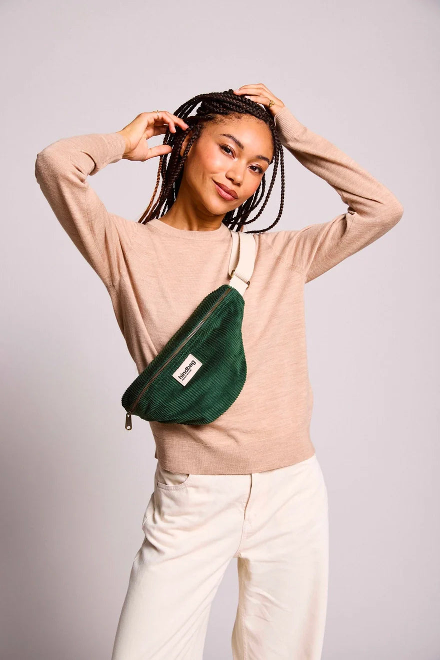 Sac banane velours sapin