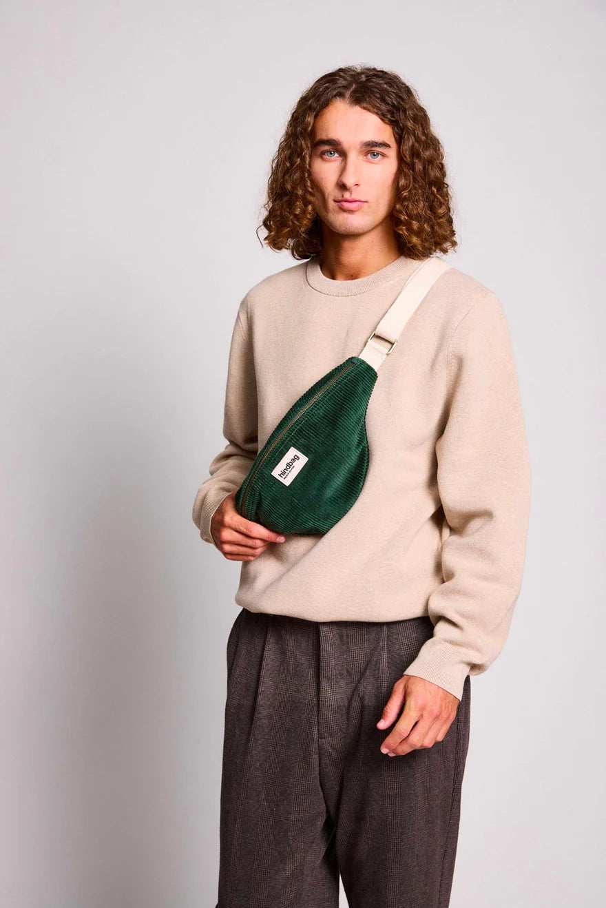 Sac banane velours sapin