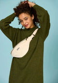 Sac banane velours ivoire 3