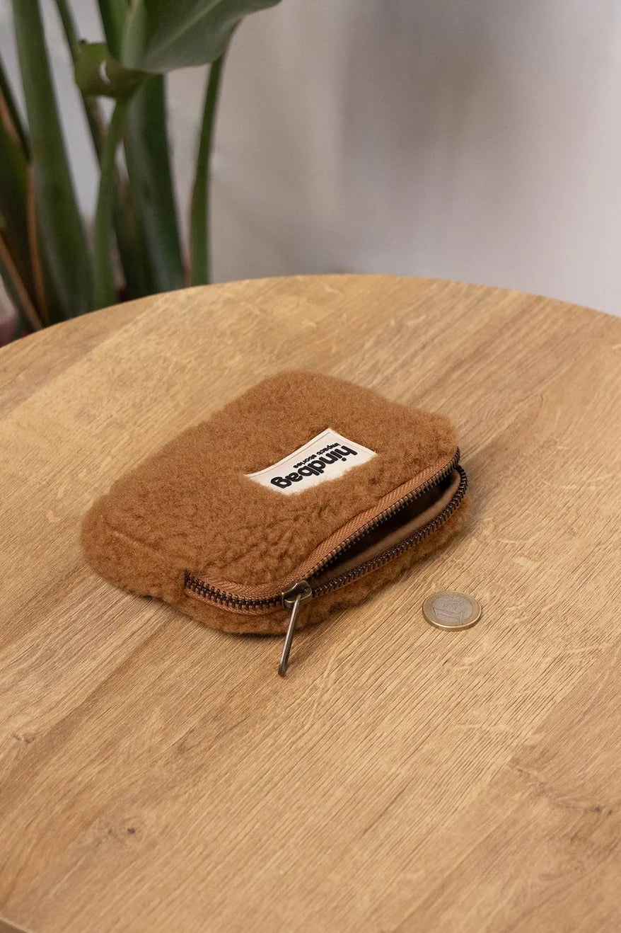 Porte monnaie teddy marron