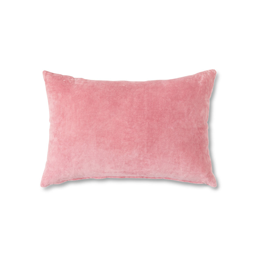 Coussin velours rose