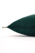 Coussin velours bleu canard 2