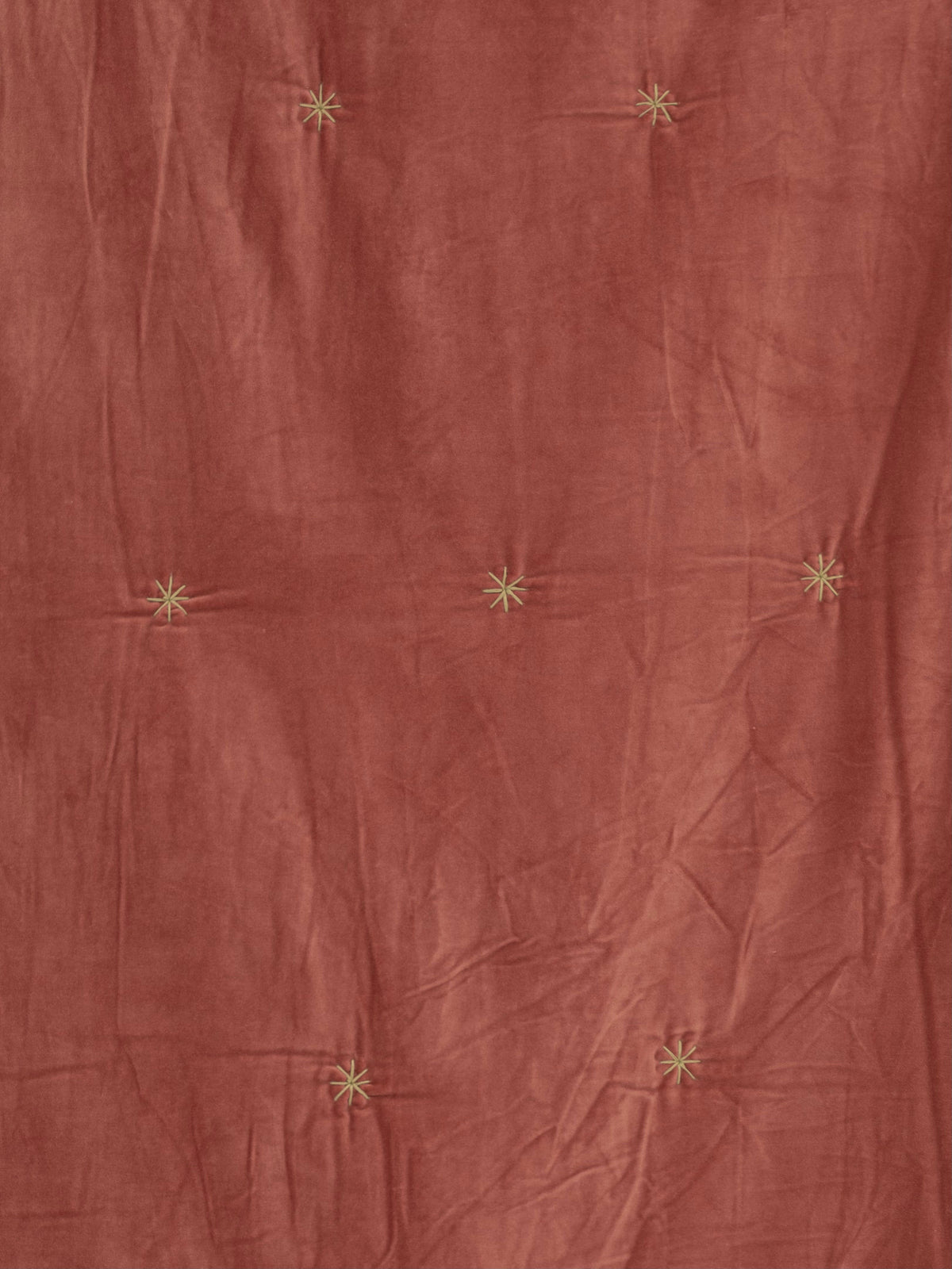 Edredon velours terracotta