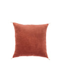 Coussin velours terracotta 1