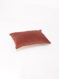 Coussin velours terracotta 1