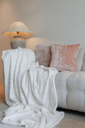 Plaid XL fausse fourrure ivoire 4