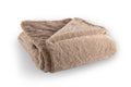 Plaid XL fausse fourrure taupe 2