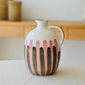 Pichet rayure rose et gris 1