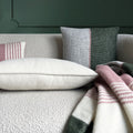 Plaid en laine rose et vert 6