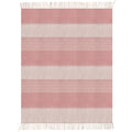 Plaid en laine rose et blanc 6