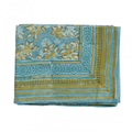 Nappe à fleurs bleu gris 2