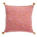 Coussin à fleurs violine 1