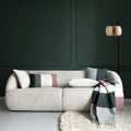 Plaid en laine rose et vert 1