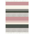 Plaid en laine rose et vert 3
