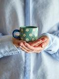 Tasse à fleurs bleu 1