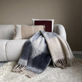 Plaid dégradé gris beige 1