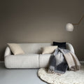 Plaid dégradé gris beige 4