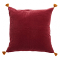 Coussin à fleurs violine 2