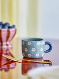 Tasse à fleurs bleu 3